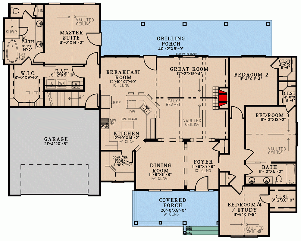2200 Square Foot Modern Farmhouse Plan With 4 Bedrooms And Optional 2200 Square Foot Modern Farmhouse Plan With 4 Bedrooms And Optional
