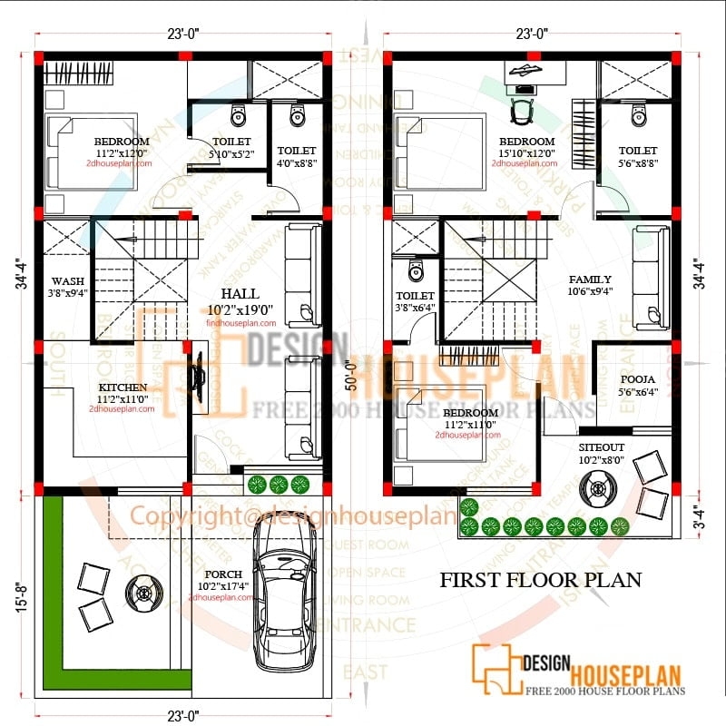 23 50 Duplex House Plan East Facing 3bhk Duplex House Plan