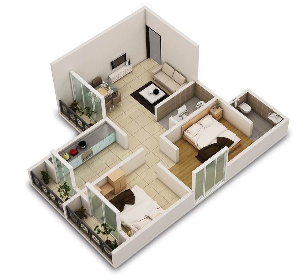 25 Two Bedroom House Apartment Floor Plans 25 Two Bedroom House Apartment Floor Plans