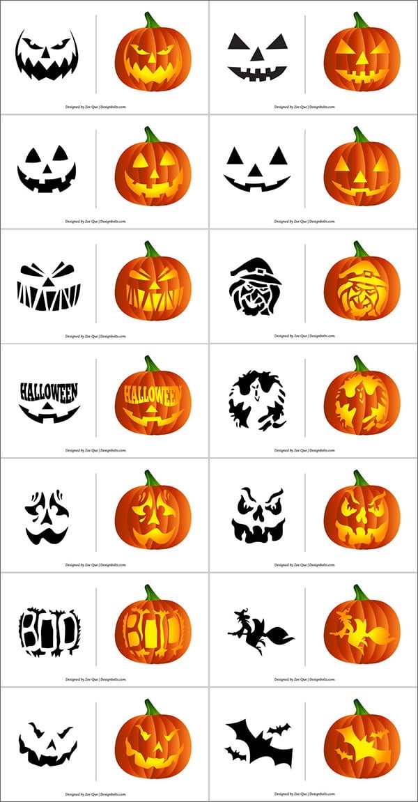 290 Free Printable Halloween Pumpkin Carving Stencils Patterns 