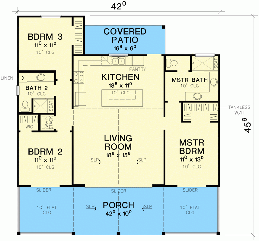 3 Bed Rustic Cabin Under 1300 Square Feet With Vaulted Living Room 