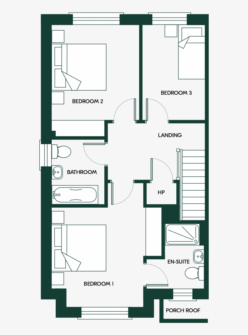 3 Bed Semi Detached Floor Plan 800x1200 Png Pngkit