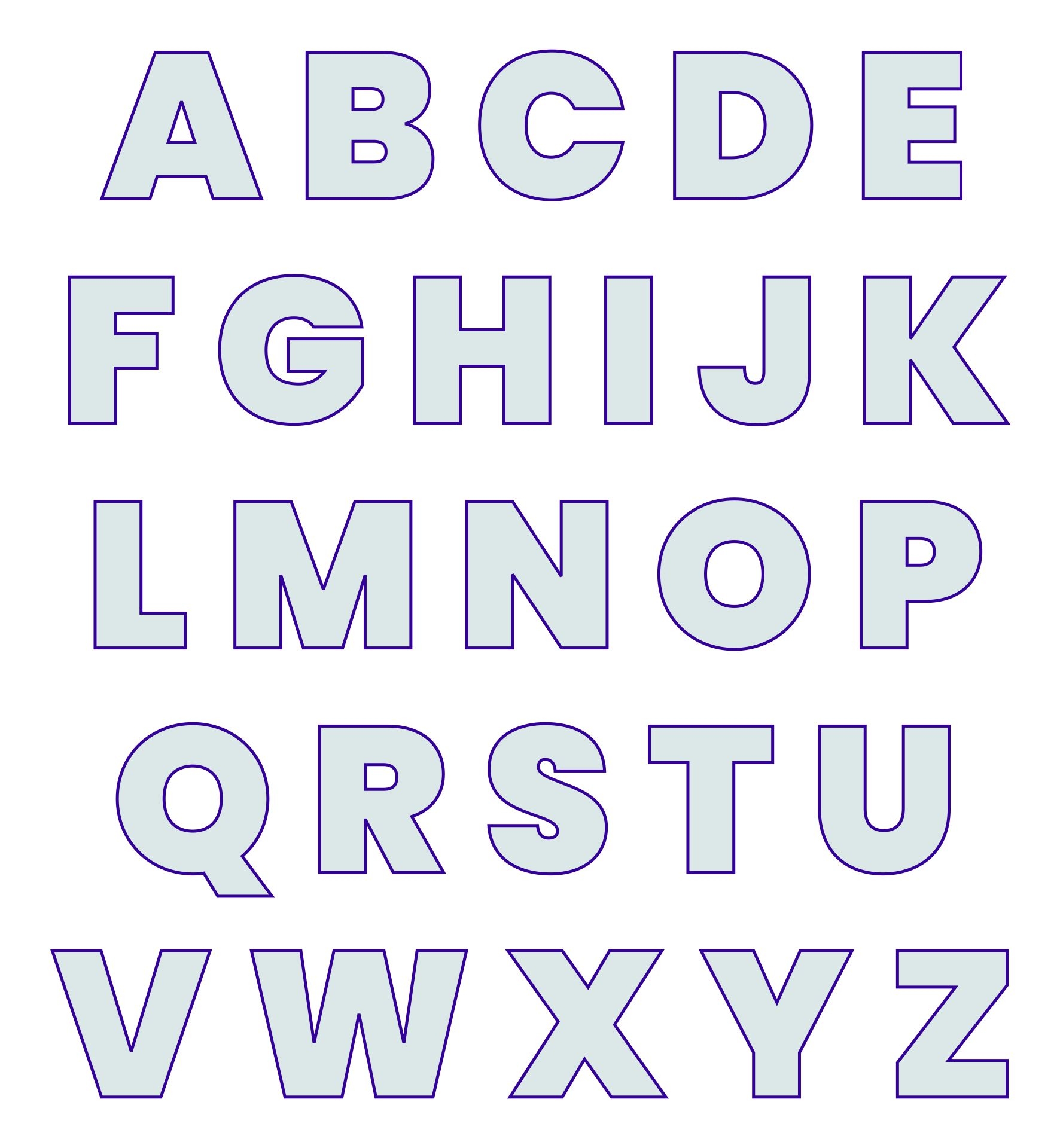 3 Inch Alphabet Stencils Free Printable Free Templates Printable
