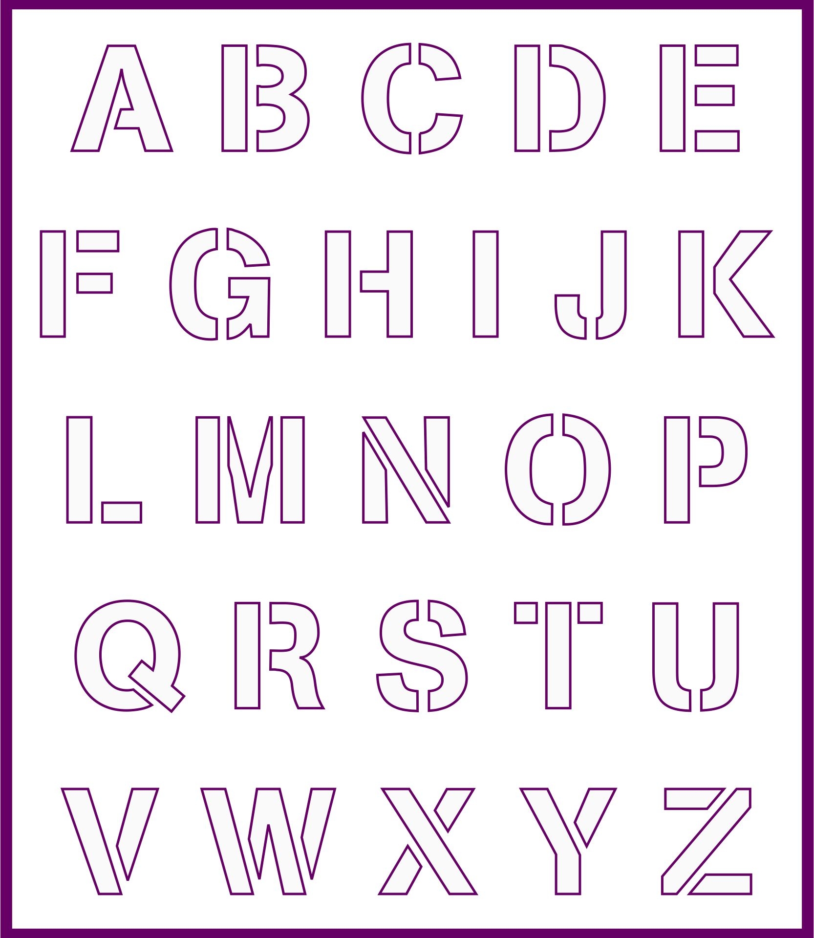 3 Inch Letter Stencils Printable Free Printable Templates
