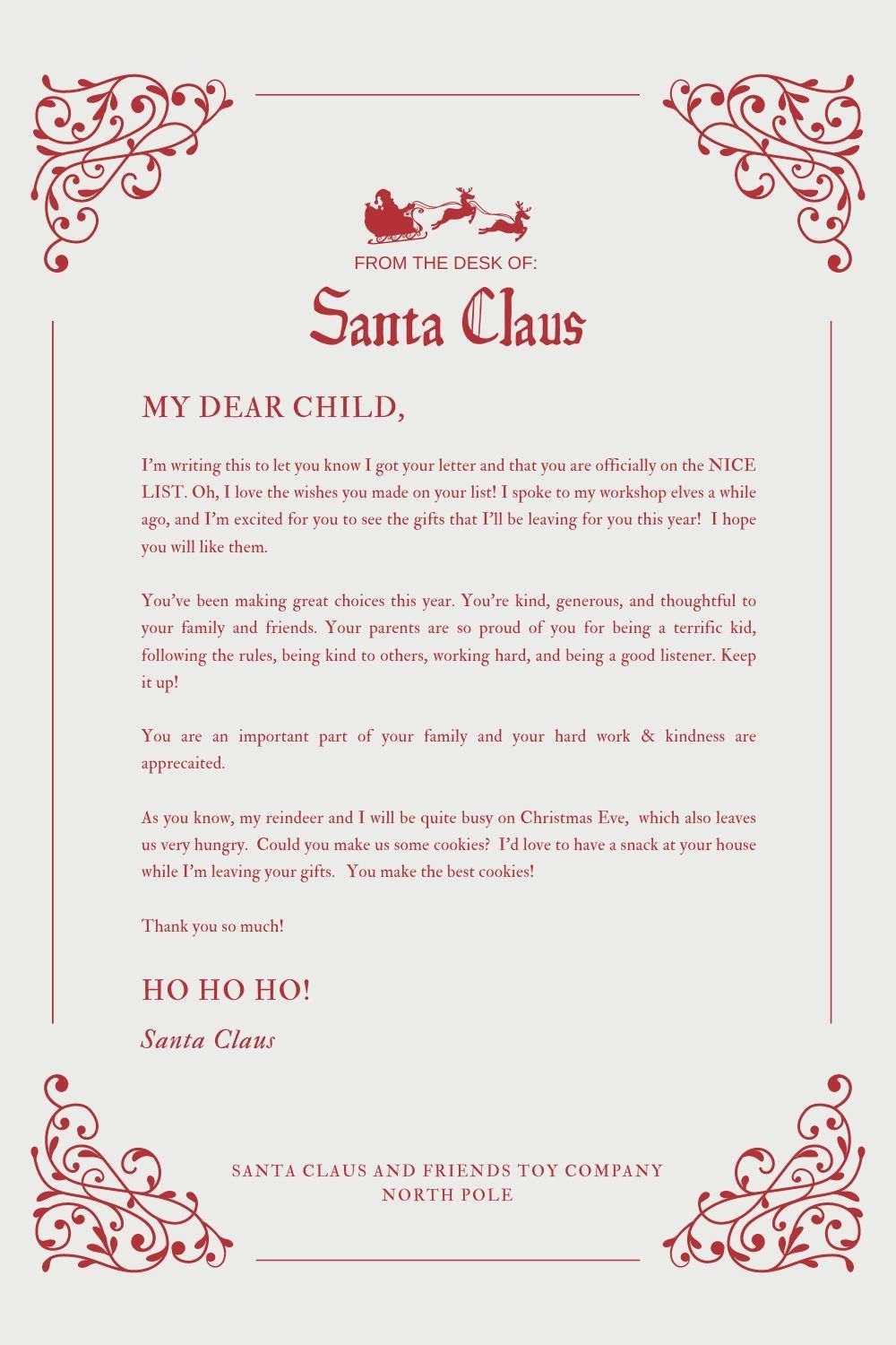 30 Free Santa Letter Templates To Print Use right Now Your 30 Free Santa Letter Templates To Print Use right Now Your