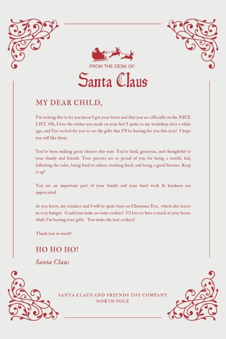 30 Free Santa Letter Templates To Print Use right Now Your 