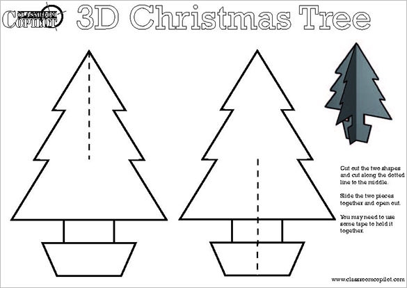 3D Christmas Tree Template
