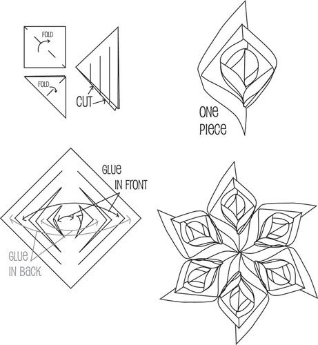 3d Paper Snowflake Templates Printable
