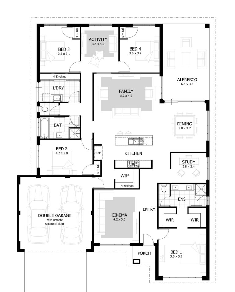 4 Bedroom House Plans Home Designs Celebration Homes Bungalow 