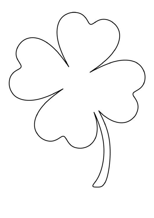 4 Leaf Clover Template Printable Printable Templates