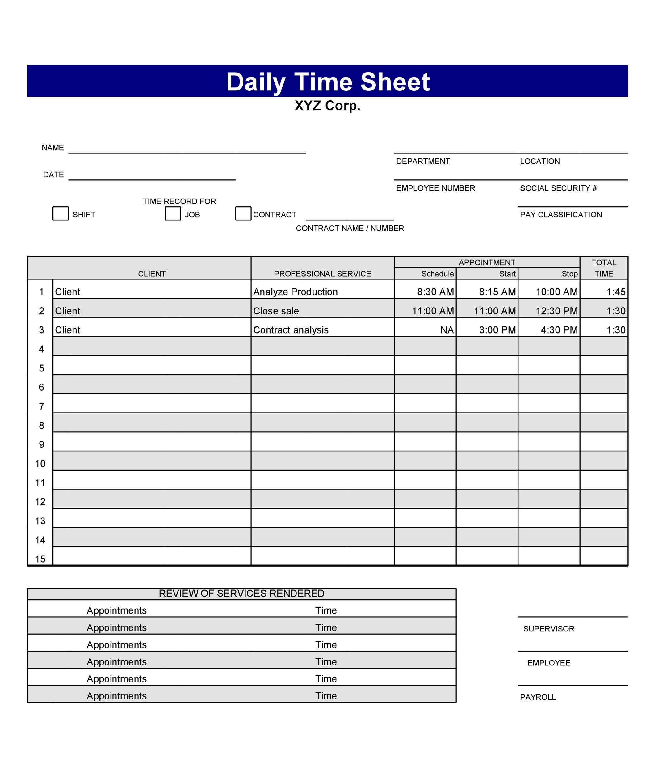 40 Free Timesheet Time Card Templates Template Lab 40 Free Timesheet Time Card Templates Template Lab