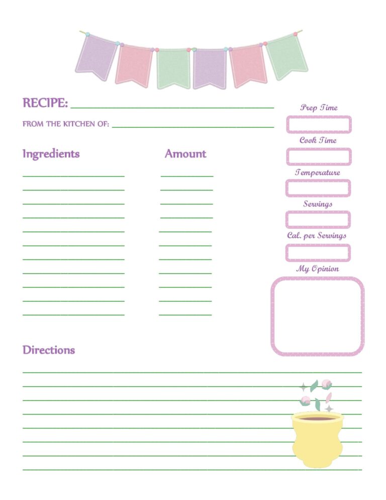 44 Perfect Cookbook Templates Recipe Book Recipe Cards 