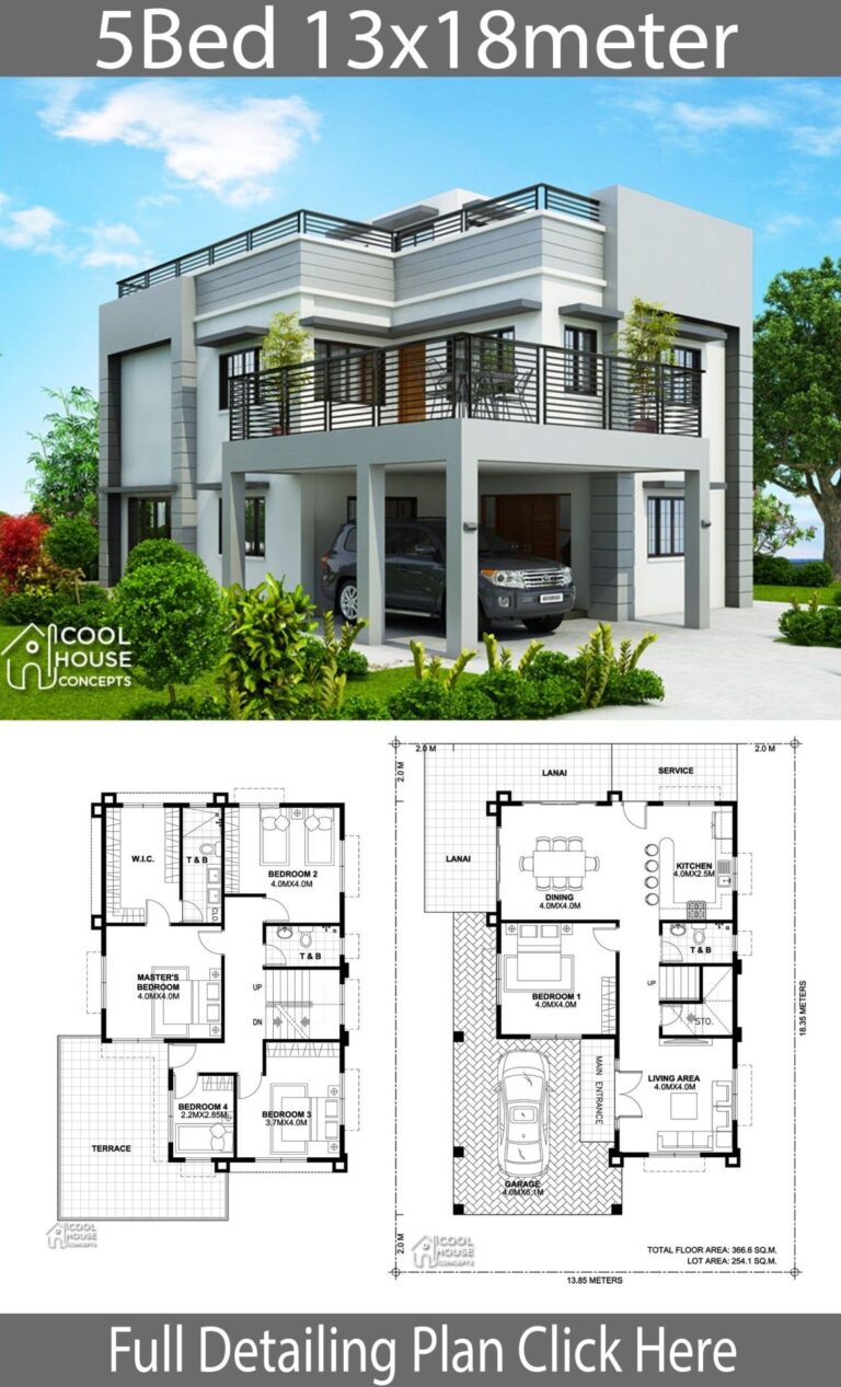 5 Bedroom Modern House Plans 3d Bedrooms Architecte 5x10 Pisos Imprimer 