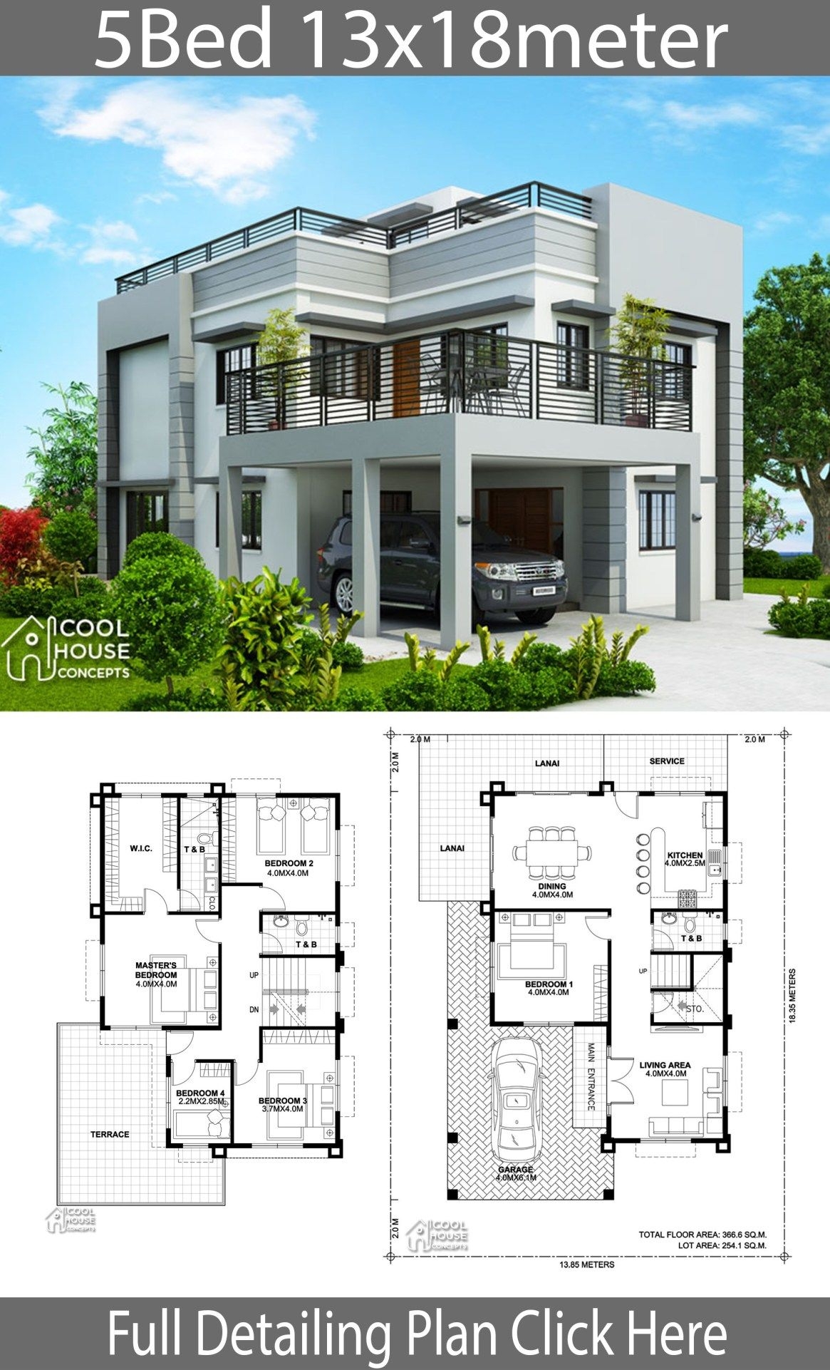 5 Bedroom Modern House Plans 3d Bedrooms Architecte 5x10 Pisos Imprimer