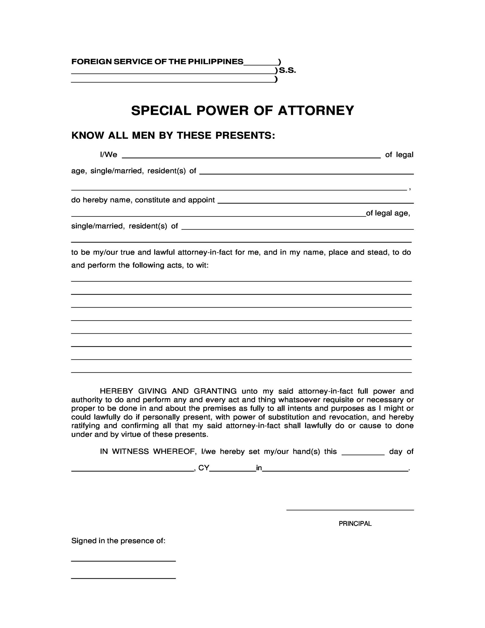 50 Free Power Of Attorney Forms Templates Durable Medical General 