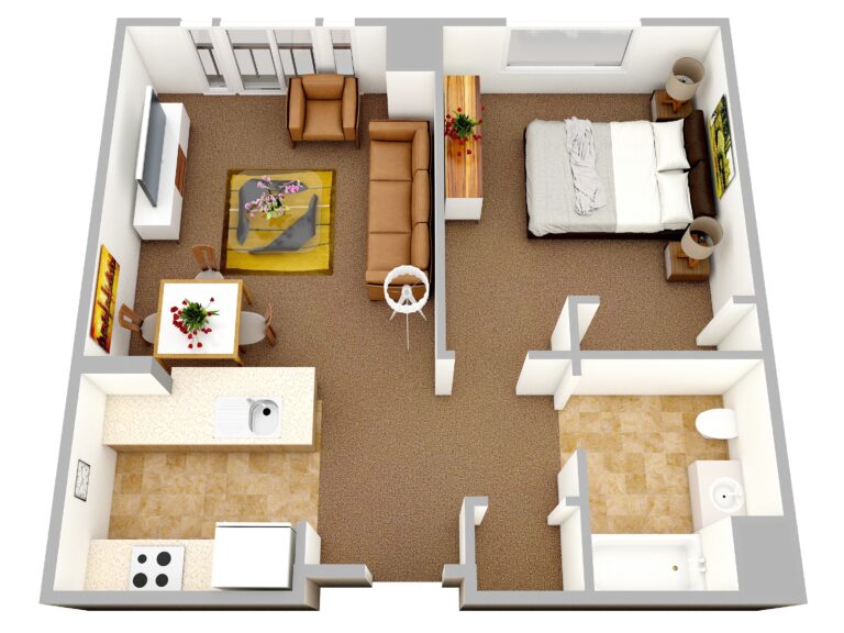 50 One 1 Bedroom Apartment House Plans Architecture Design