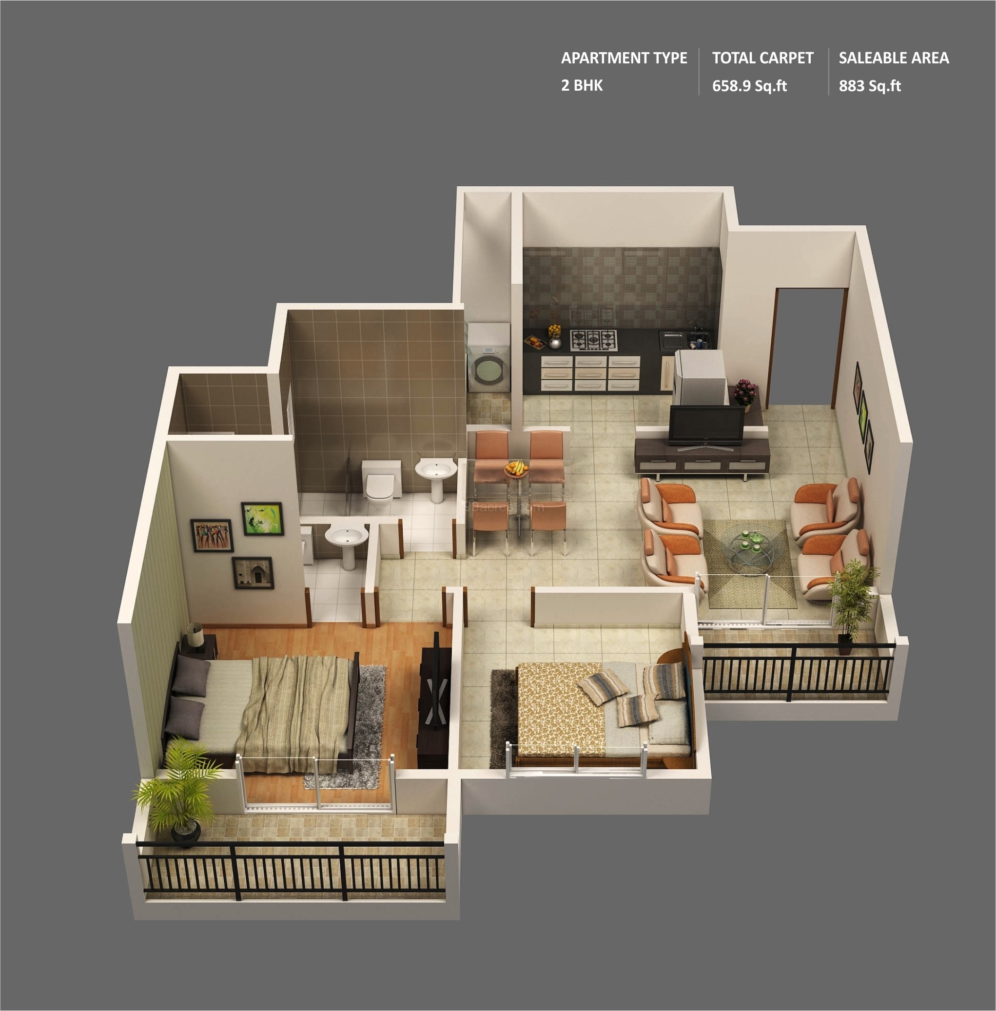 50 Two quot 2 quot Bedroom Apartment House Plans Architecture Design