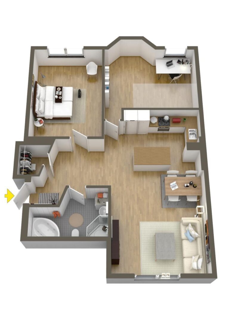 6 Essential Two Bedroom Home Floor Plans
