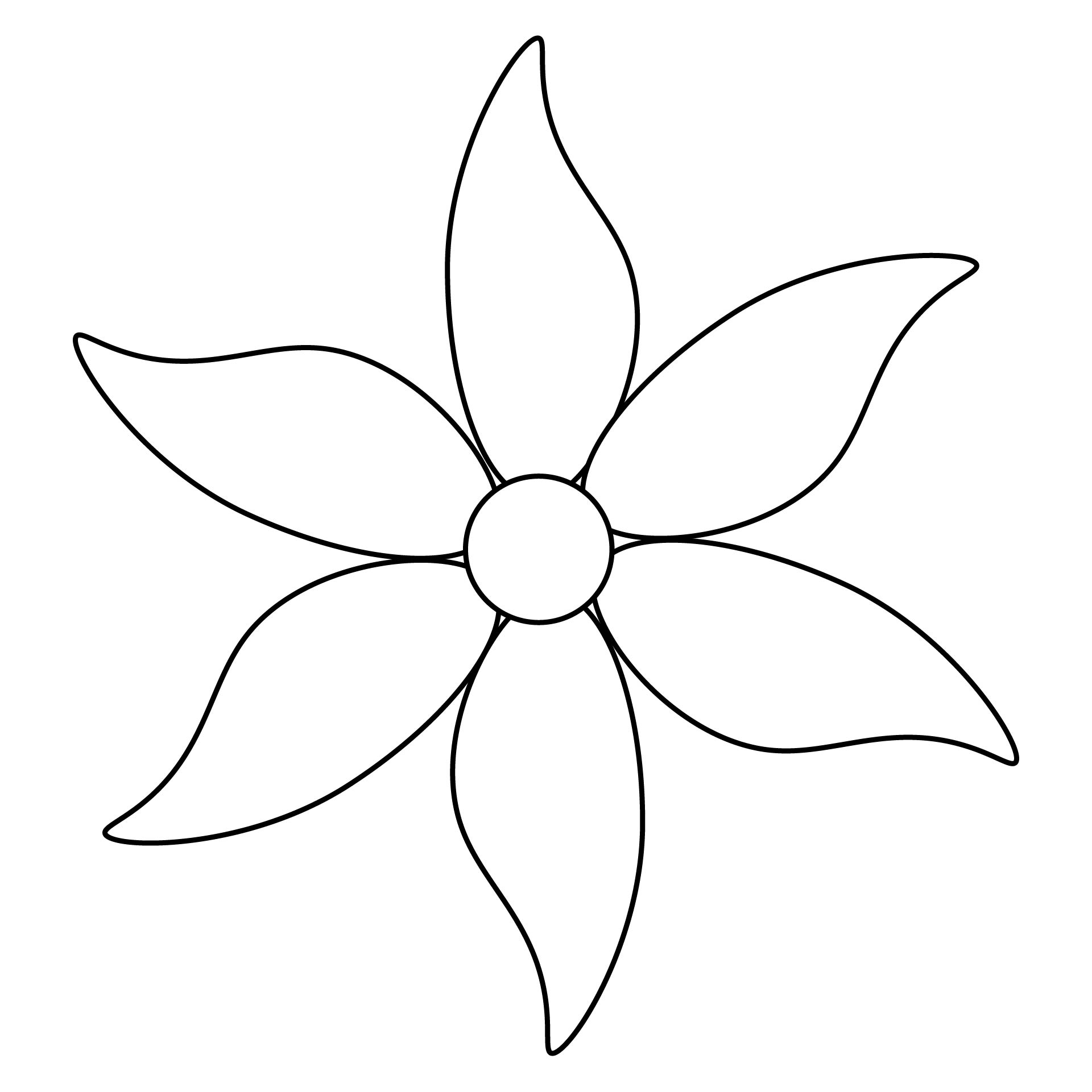 6 Petals Flowers Templates 10 Free PDF Printables Printablee