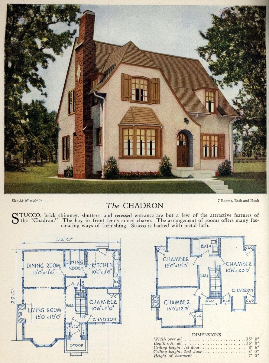 62 Beautiful Vintage Home Designs Floor Plans From The 1920s Click 62 Beautiful Vintage Home Designs Floor Plans From The 1920s Click