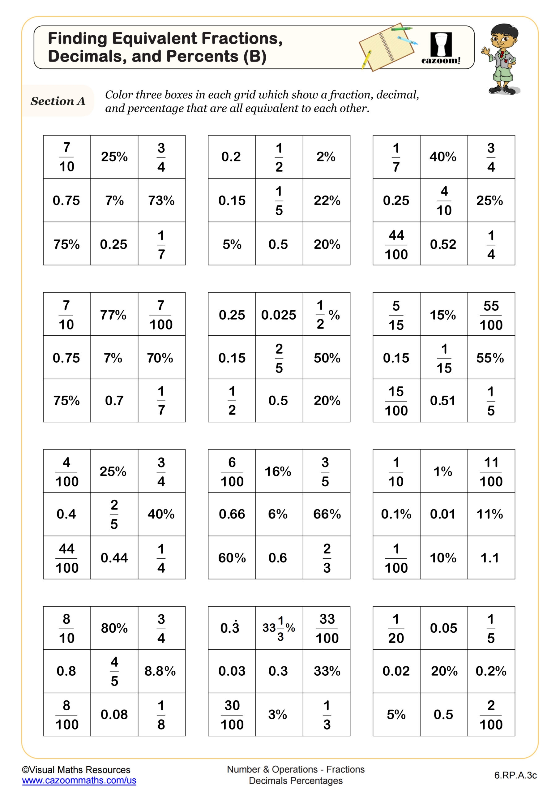 6th Grade Math Worksheets Printable PDF Worksheets Worksheets Library