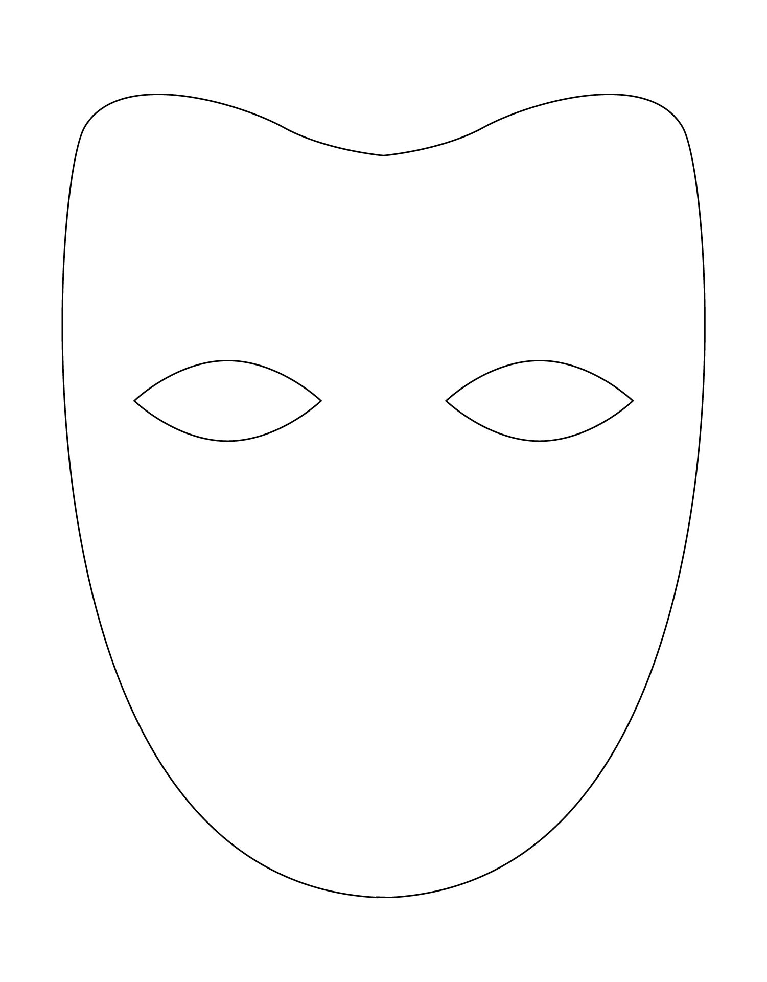 7 Best Images Of Plain Masks Templates Printables Printable Blank 