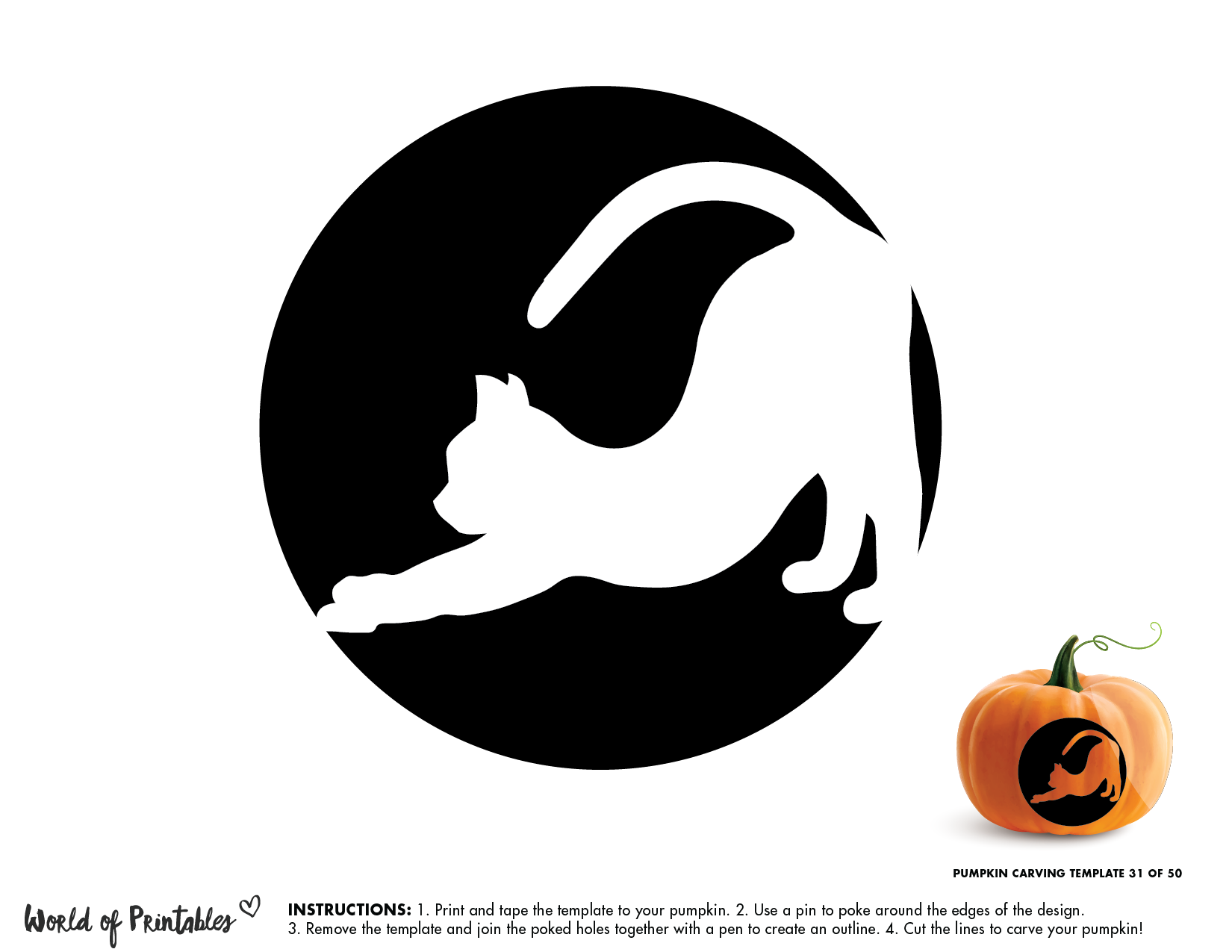 87 Free Cat Pumpkin Carving Stencils The Ultimate List 