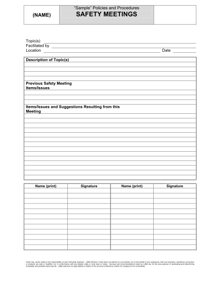 95 Free Osha Safety Meeting Forms Free To Edit Download Print 95 Free Osha Safety Meeting Forms Free To Edit Download Print