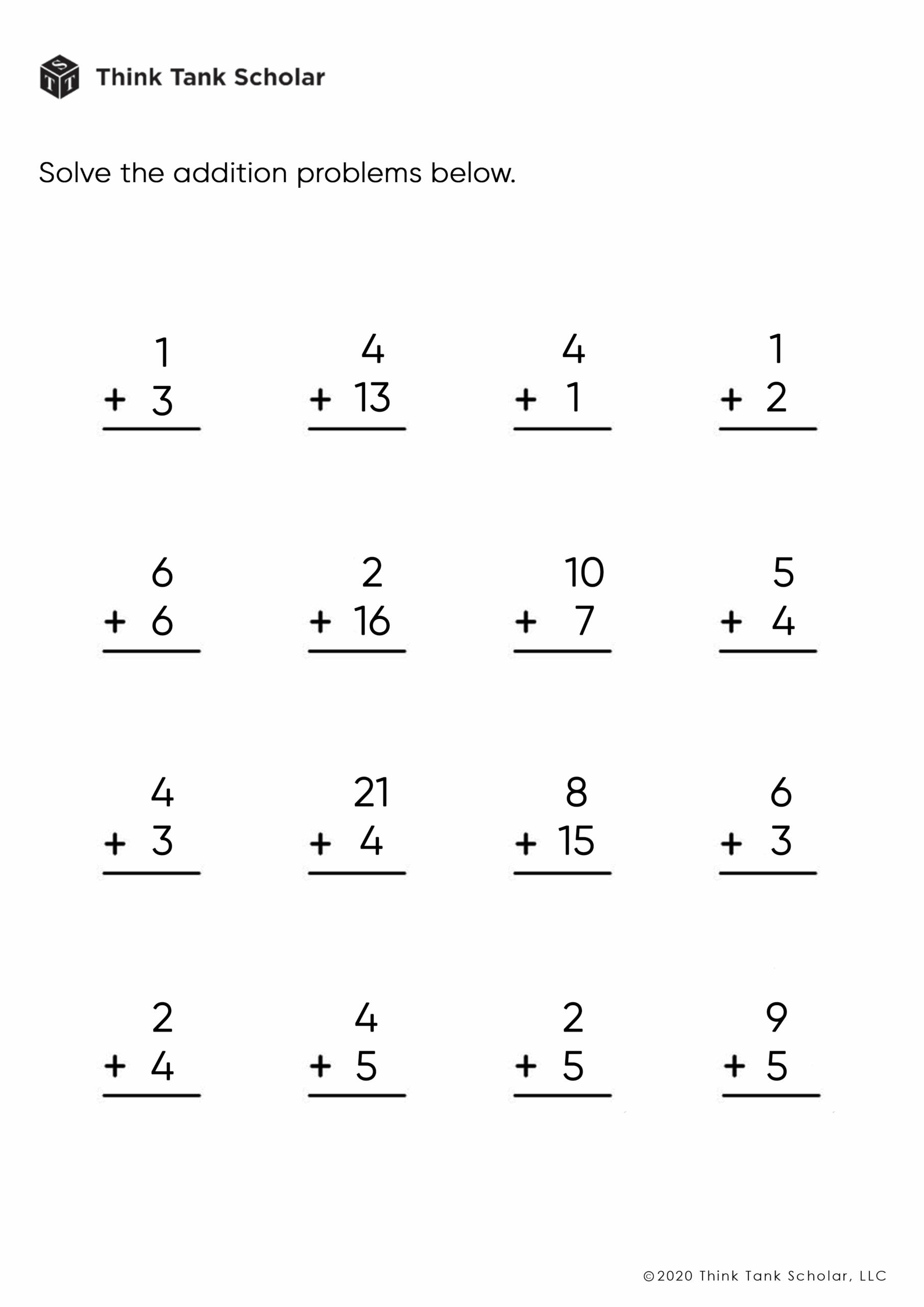 Addition And Subtraction Math Worksheets Free Printable Worksheets 