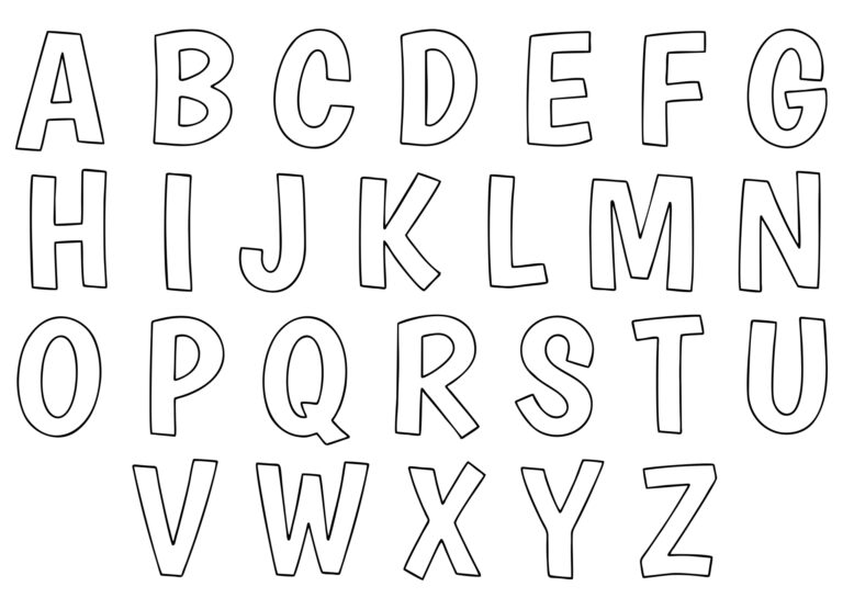 Alphabet Letters Printable Templates Templates Free Printable Just 