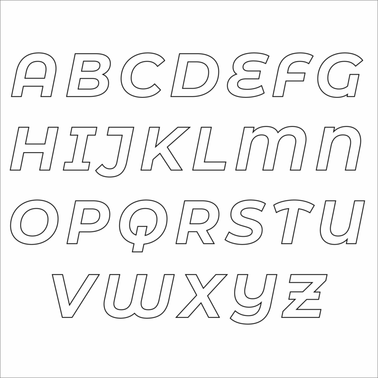 Alphabet Stencil Letters Template 13 Free PDF Printables Printablee