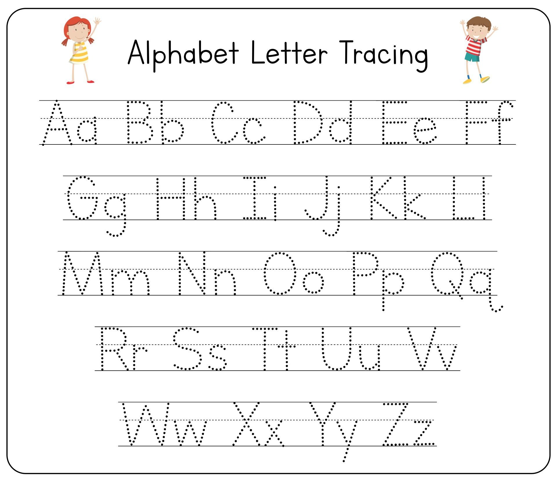 Alphabet Tracing Printouts