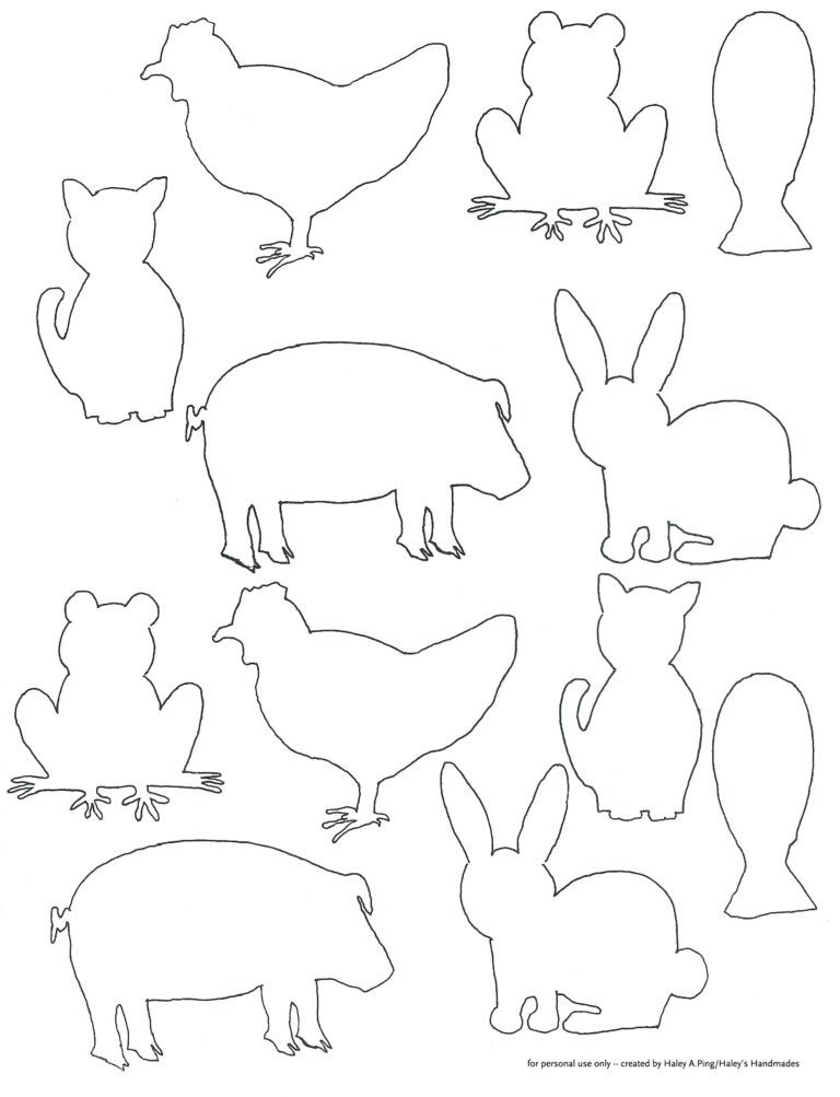 Animal Templates Printable Word Searches
