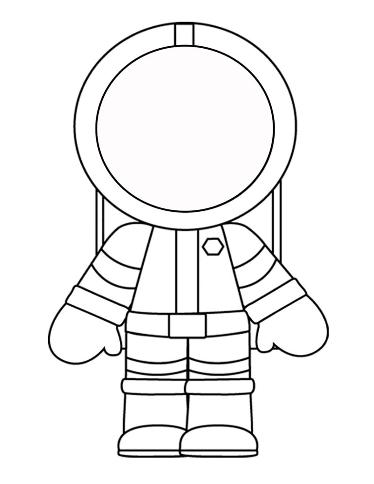 Astronaut Coloring Page UBAMjen Space Preschool Astronaut Craft 