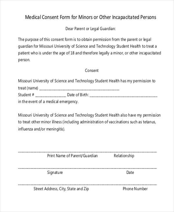 Basic Printable Medical Consent Form For Minor Printable Forms Free Basic Printable Medical Consent Form For Minor Printable Forms Free