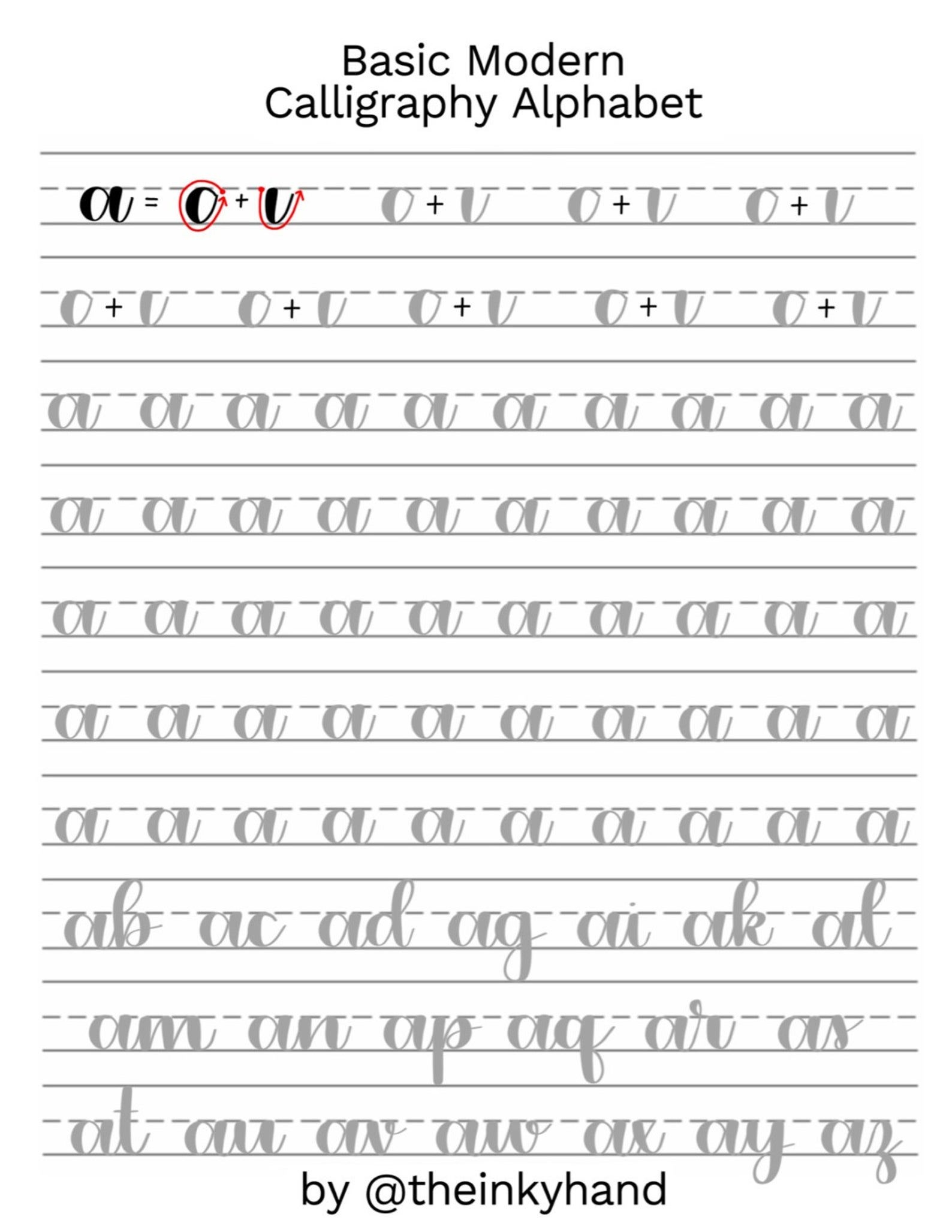 Beginner Printable Calligraphy Practice Sheets Beginner Printable Calligraphy Practice Sheets
