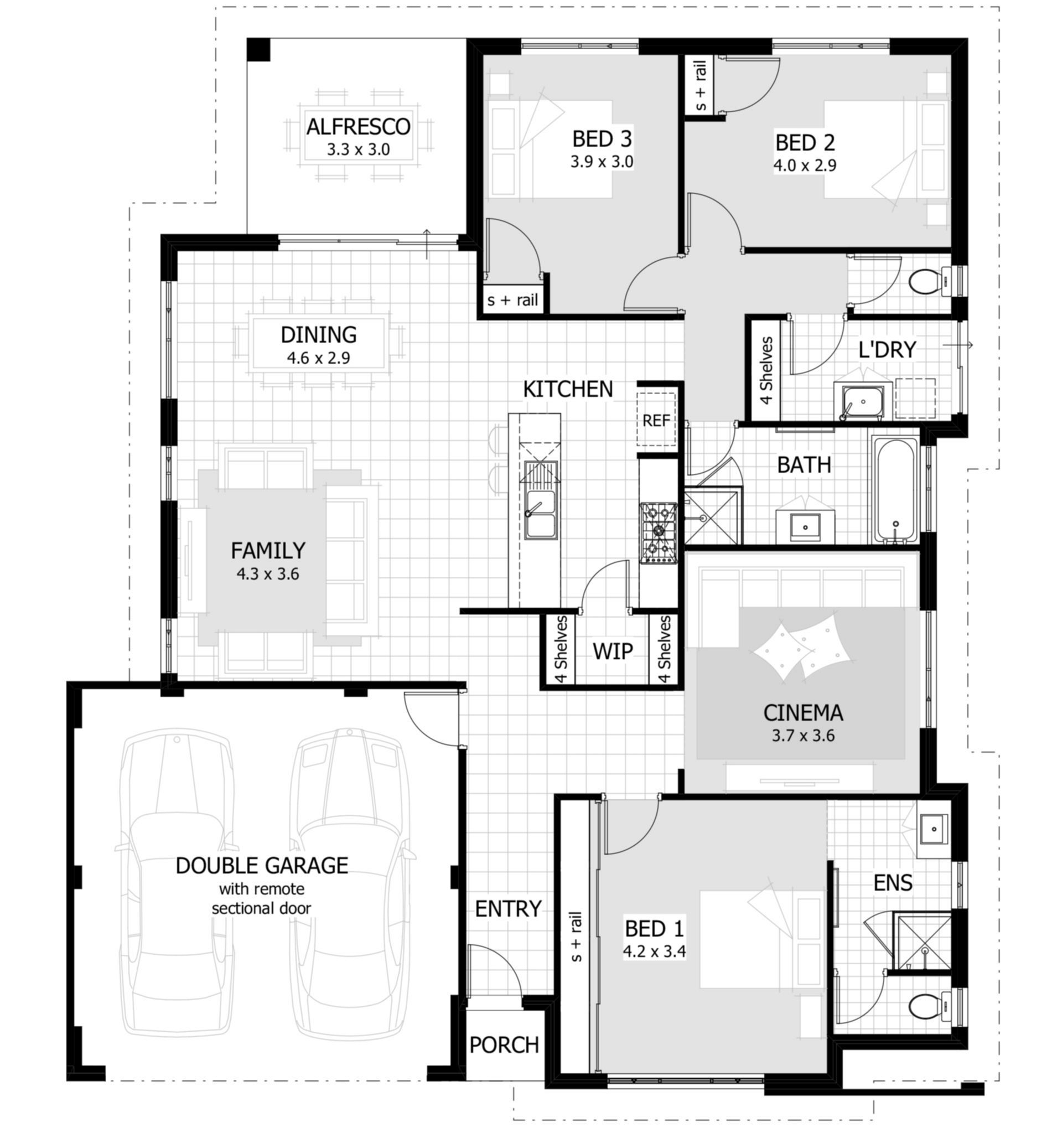 Best 3 Bedroom Floor Plan Ideas With Best 25 Pictures House Layout 