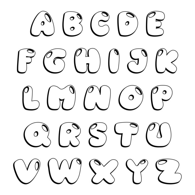Big Bubble Letters 10 Free PDF Printables Printablee