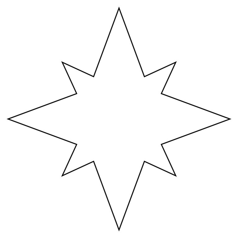 Big Star Template 10 Free PDF Printables Printablee