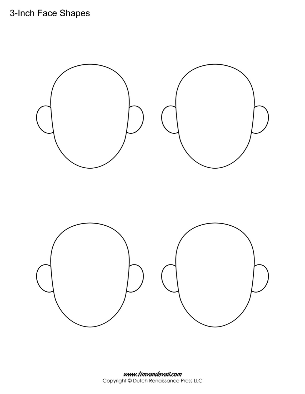 Blank Face Templates Printable Face Shapes For Kids Blank Face Templates Printable Face Shapes For Kids