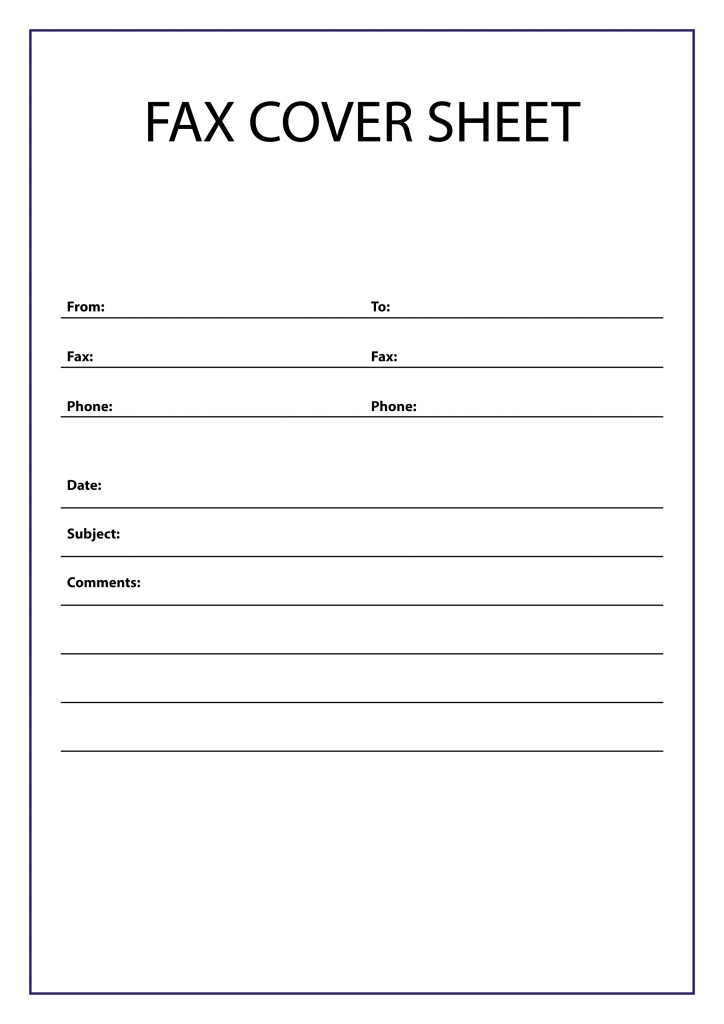 Blank Fax Cover Sheet Template Free In PDF Word Blank Fax Cover Sheet Template Free In PDF Word