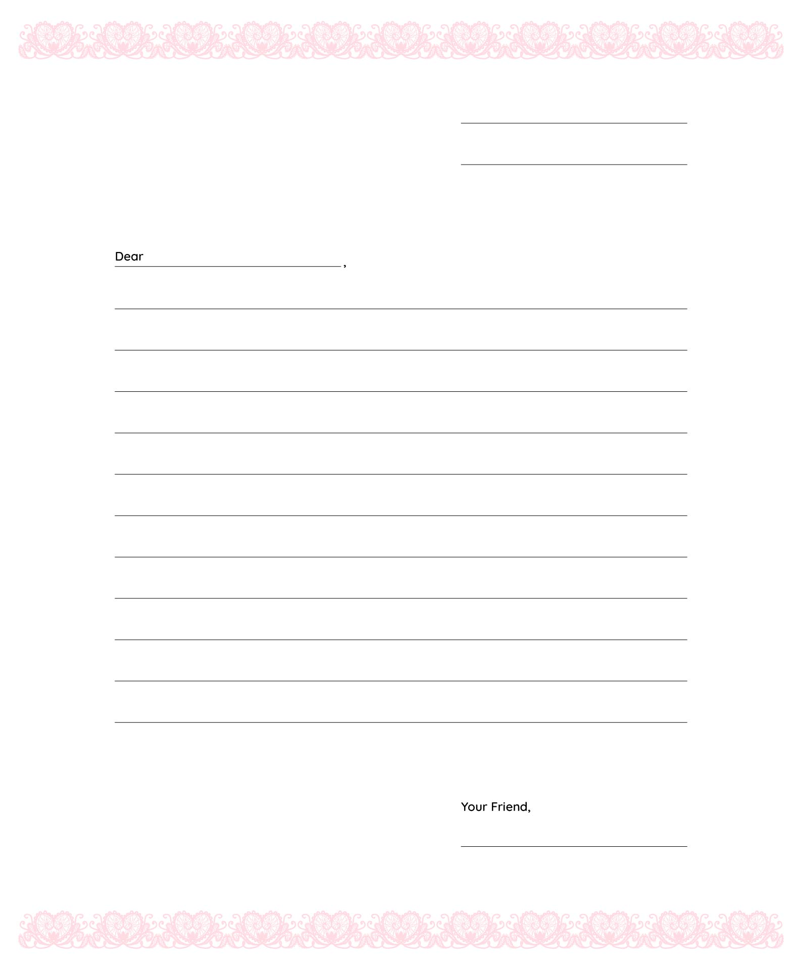 Blank Letter Template 10 Free PDF Printables Printablee