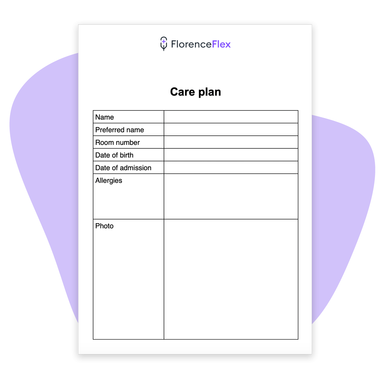 Blank Printable Care Plan Template Printable Templates Online By Paul 