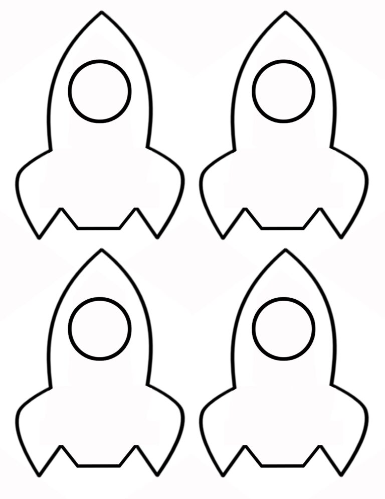 Blank Printable Rocket Template