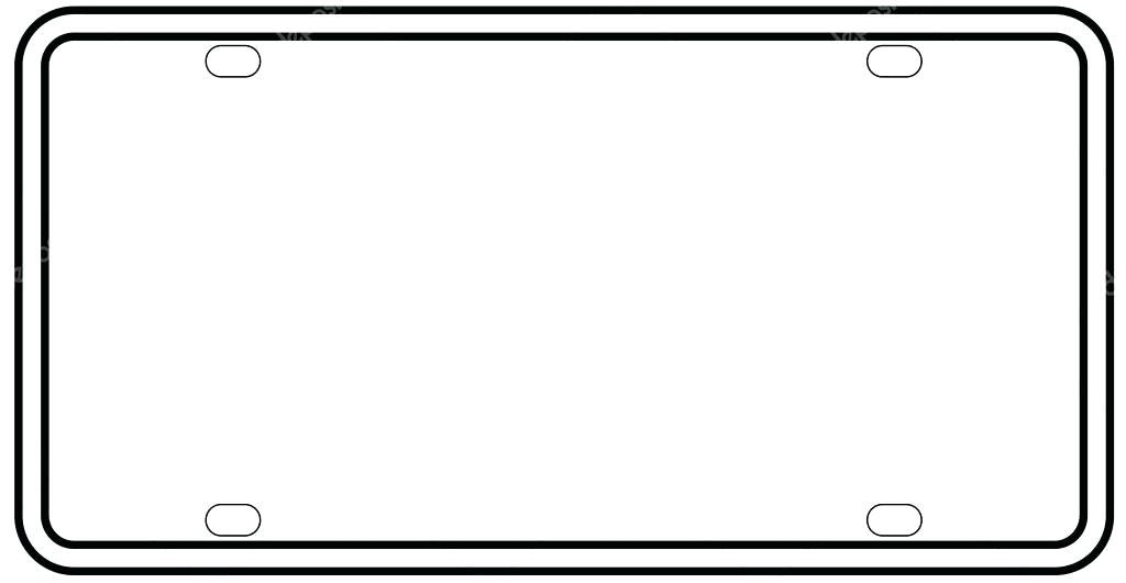 Blank Printable Temporary License Plate Template