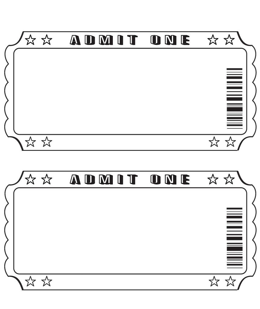 Blank Printable Tickets