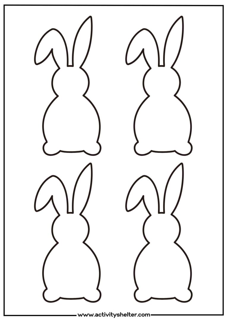 Bunny Template Printable Activity Shelter