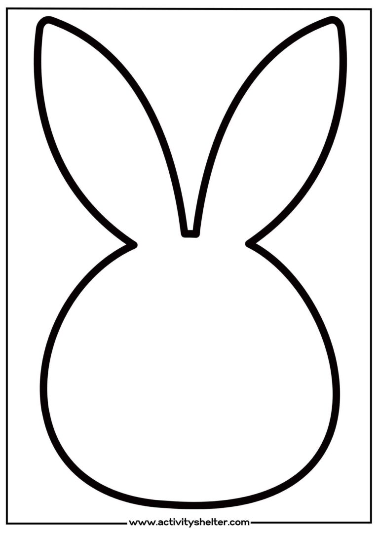 Bunny Template Printable Activity Shelter
