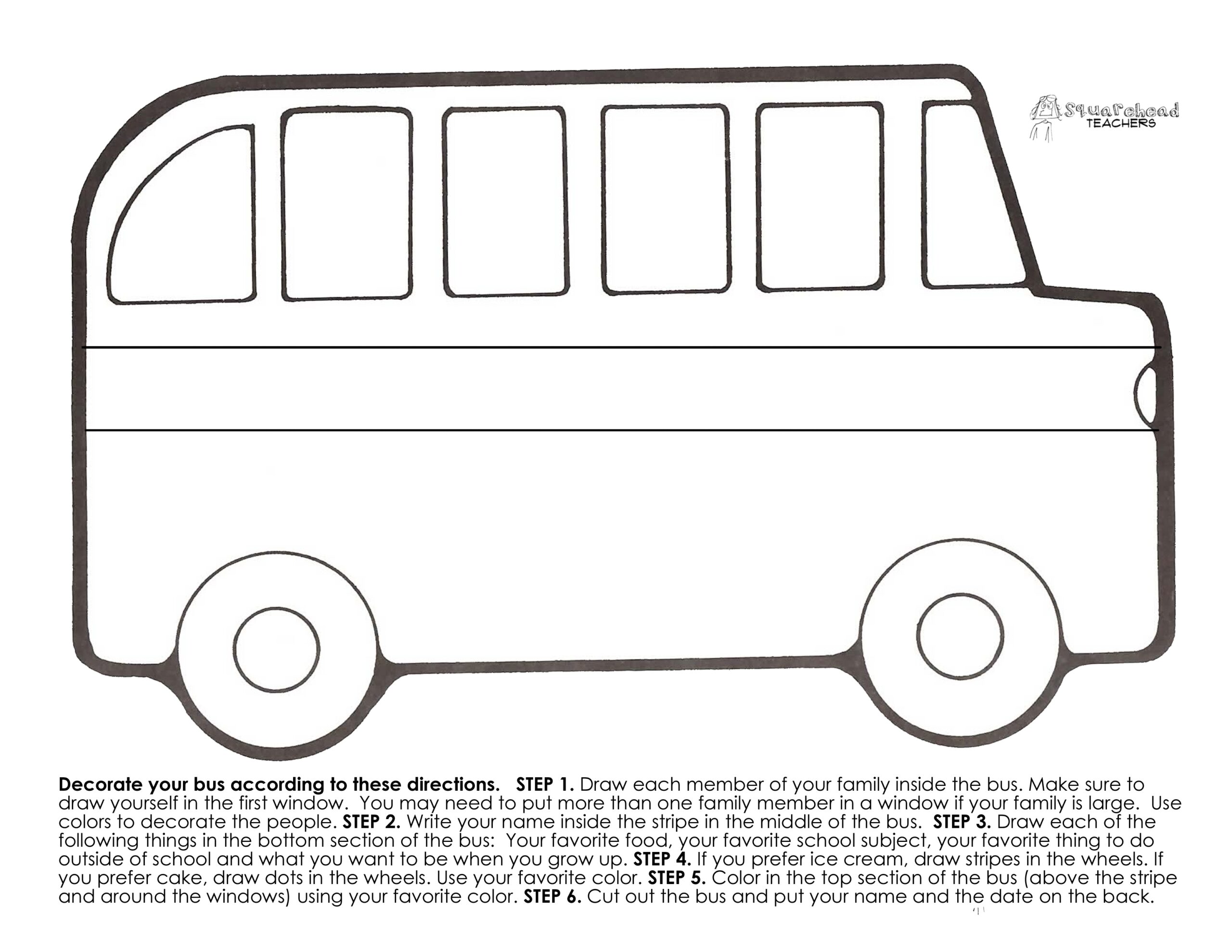 Bus Template Printable