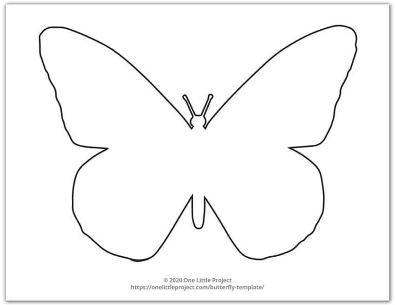 Butterfly Template Free Printable Butterfly Outlines One Little Project